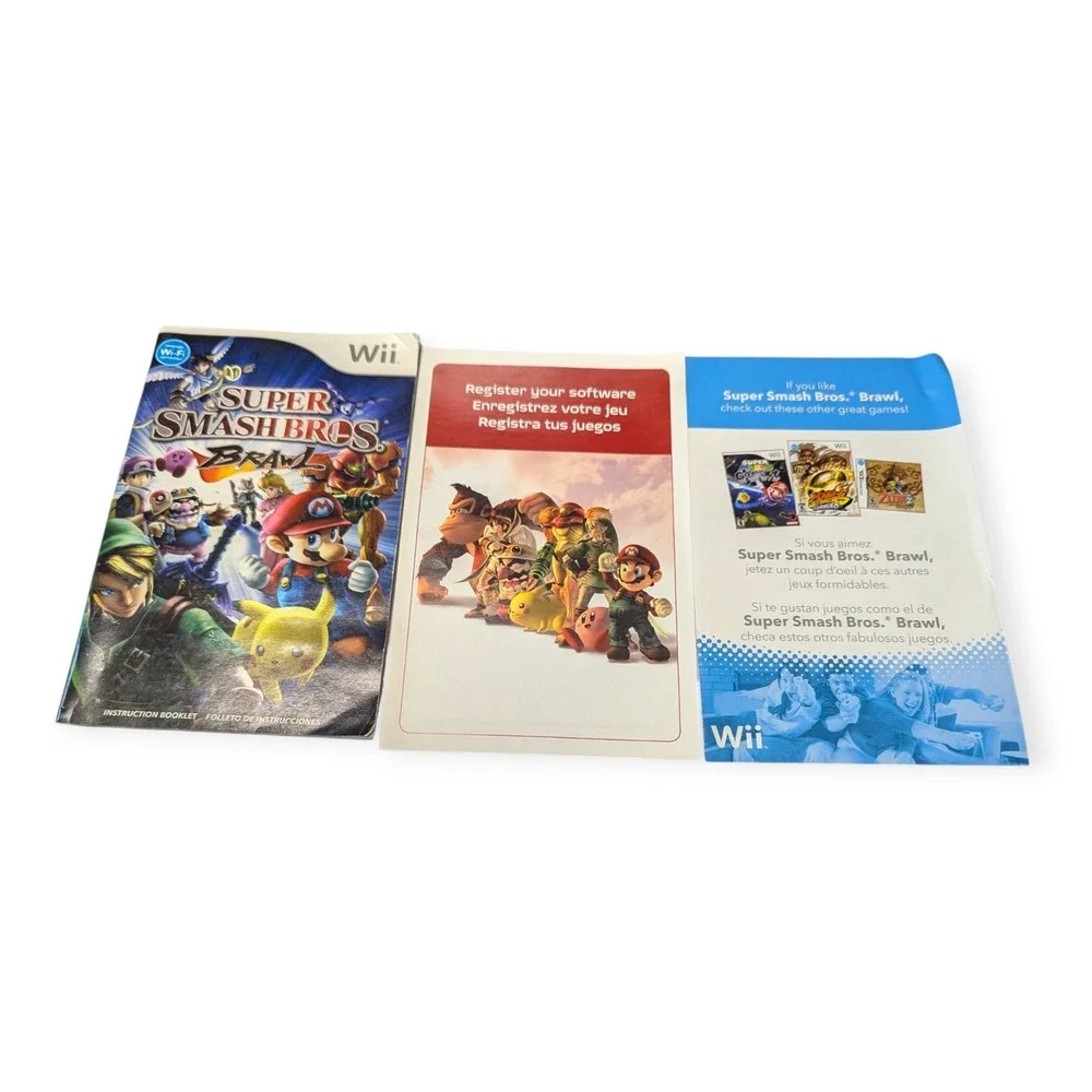 Super Smash Bros Brawl Nintendo Wii Game Complete CIB Mario Link Sonic